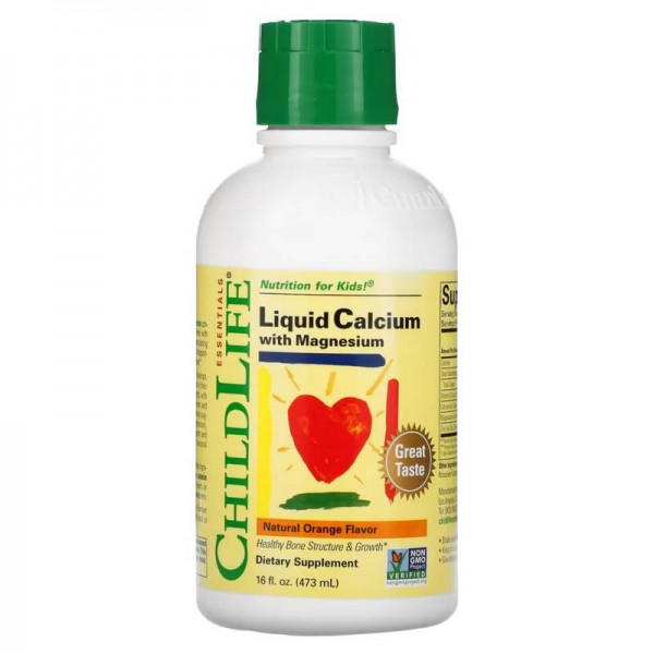 ChildLife Essentials, жидкий кальций с магнием, с натуральным апельсиновым вкусом, 474 мл (16 жидк. унций)