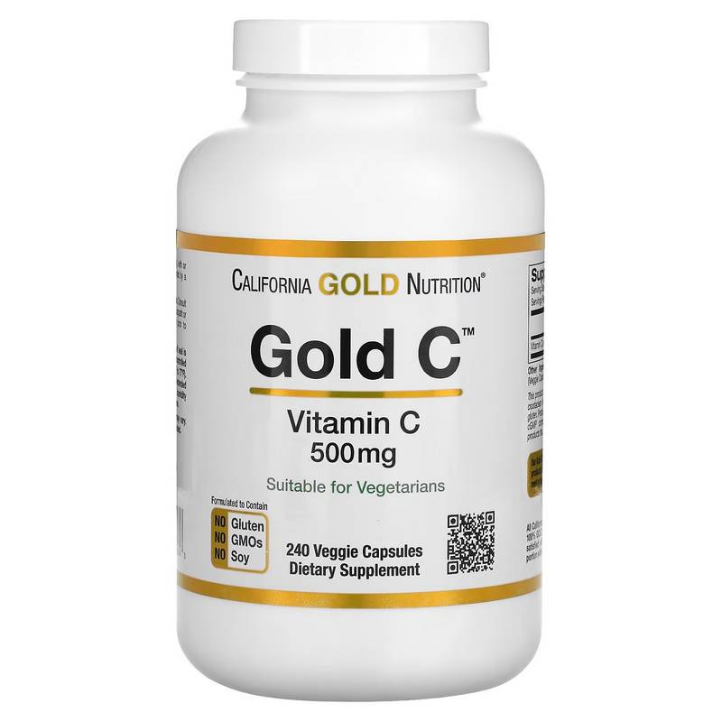 California Gold Nutrition, Gold C, USP Grade Vitamin C, 1,000 mg, 60 Veggie Capsules