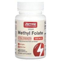 Jarrow Formulas, Метилфолат, с повышенной силой действия, 400 мкг, 60 растительн..