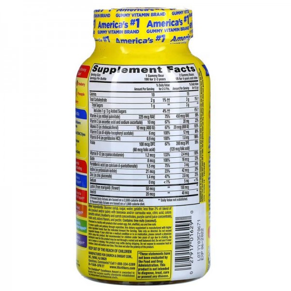 L'il Critters, Gummy Vites, ежедневные мультивитамины, 190 жевательных мармеладок