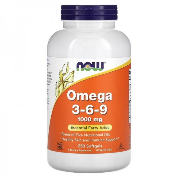 NOW Foods, Omega 3-6-9, 500 mg, 250 Softgels