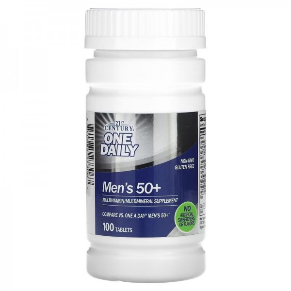 21st Century, One Daily, Men's 50+, Multivitamin Multimineral, 100 Tablets