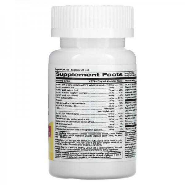 Super Nutrition, SimplyOne, PreNatal, Triple Power Multivitamins, 30 Tablets